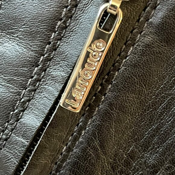 Larroudé Olivia Black Leather Platform Combat Boots NEW Sz 6 - Picture 10 of 13